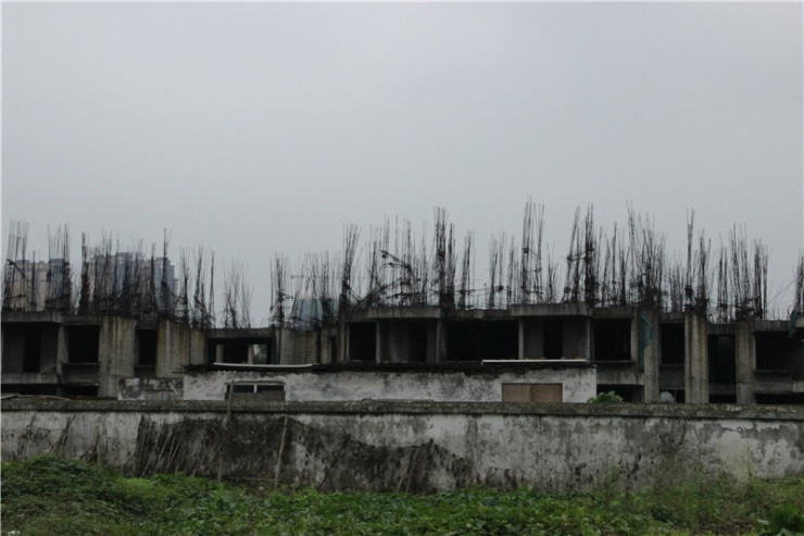 成都占地400亩超级大盘烂尾6年 杂草丛生似鬼