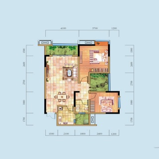 二期104栋标准层4、6号房77㎡