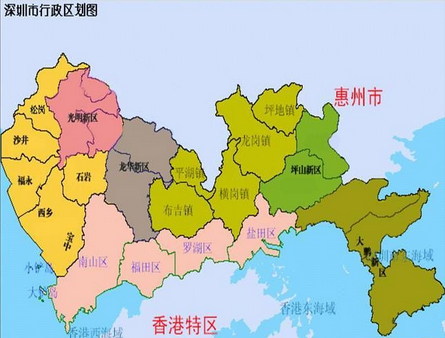 深圳市行政区划图