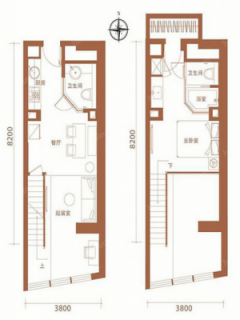 Loft公寓标准层48㎡户型