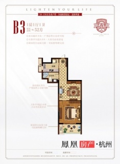 一居52平米B3户型