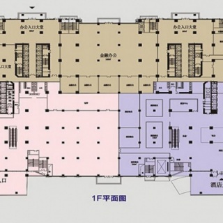 永和龙子湖中央广场1层平面图