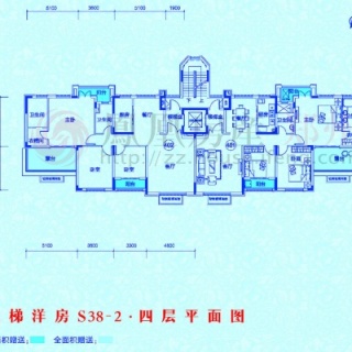 电梯洋房S38-2四层平面图