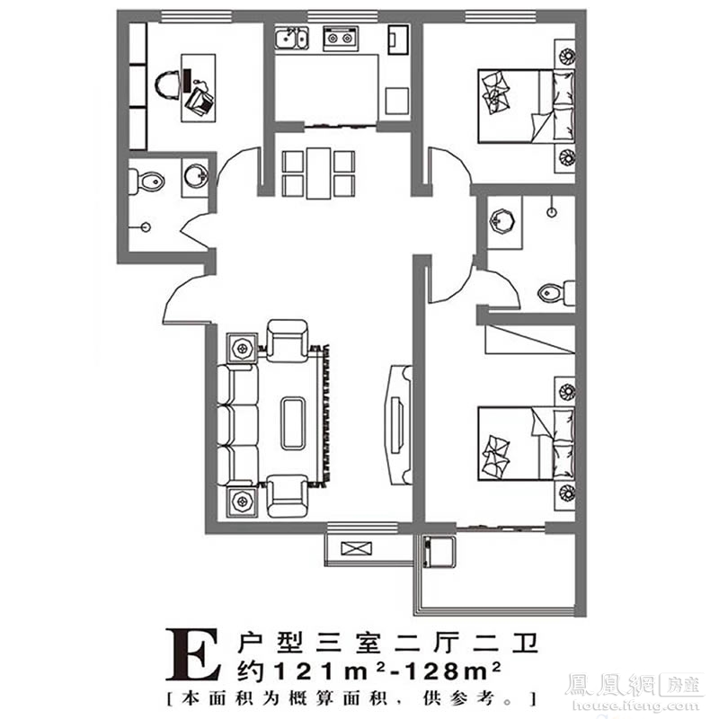 良城逸景2期,良城逸景2期0室0厅0㎡户型图,朝向-石家庄凤凰网房产