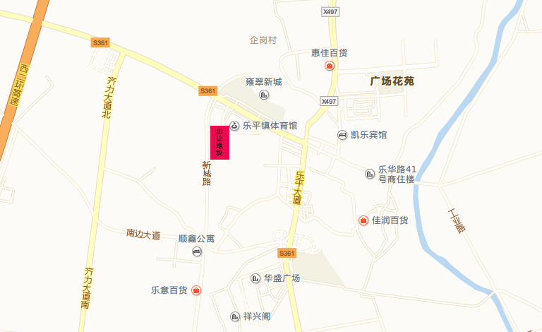 乐平镇新城区d区7号地块大致位置示意图