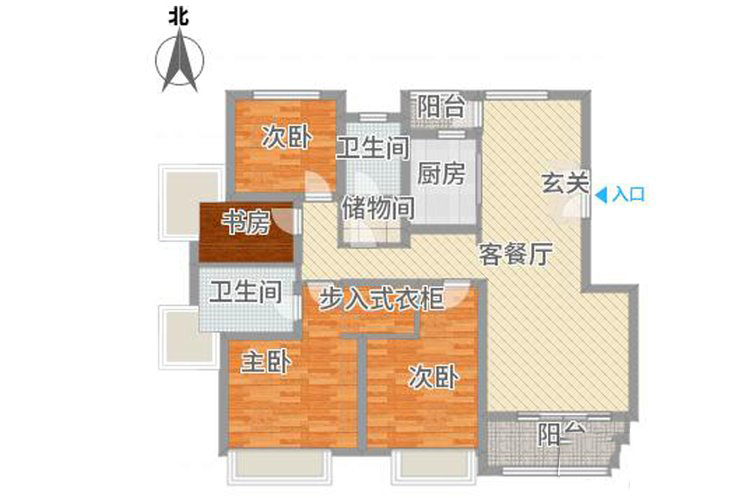        森兰名轩  147平4房户型