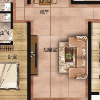 三室两厅两卫128.22平米