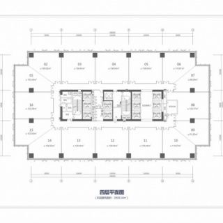 写字楼四层平面图