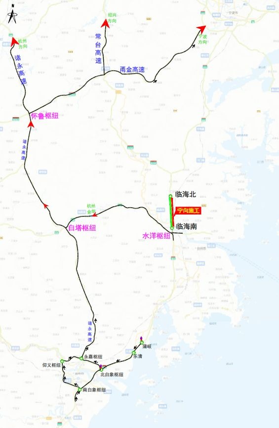 5月4日20时起,g15沈海高速(临海南-临海北)段,宁波方向全封闭施工!