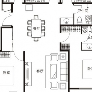 洋房Y2-2户型：四室两厅两卫