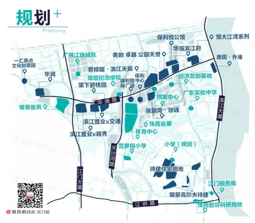 滨江新区一直是江门城市发展的热点,而滨江新区总部经济基地(cbd)的