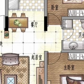 两室两厅一卫90㎡