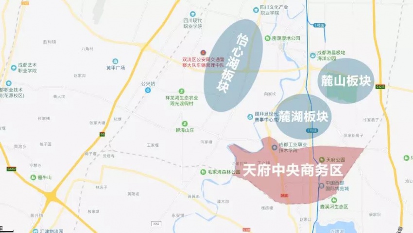 趁着这阵东风,被视为"天府新区配套住宅区"的几大高端居住板块,开始"