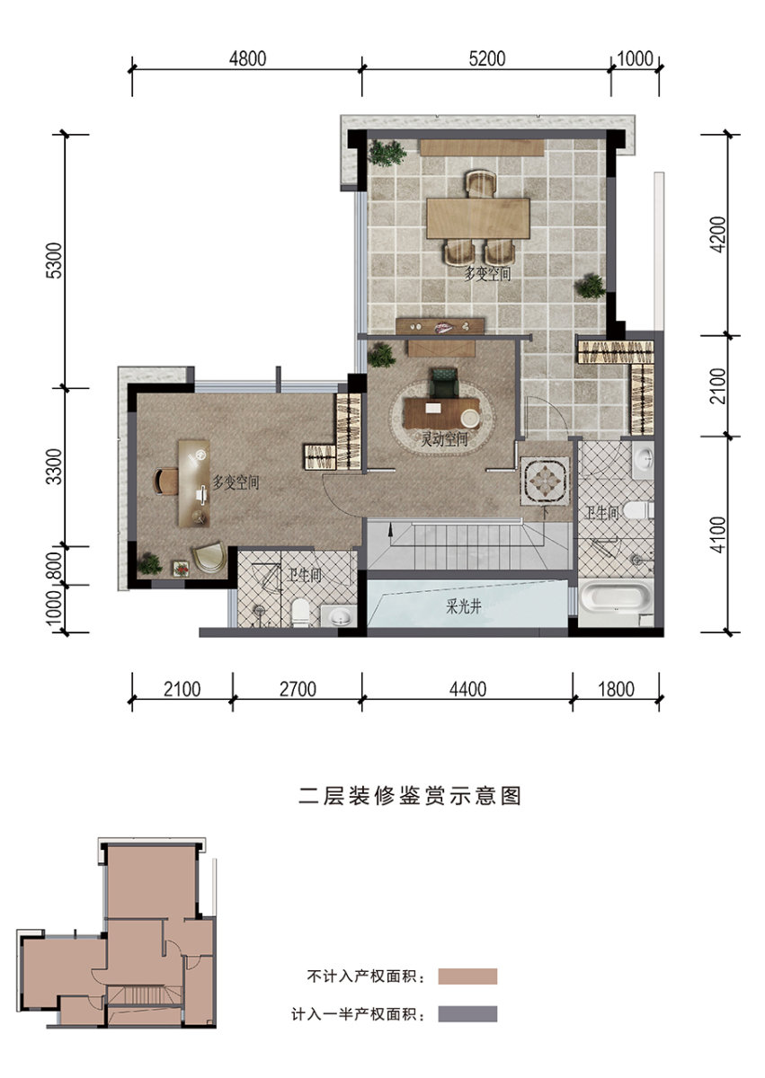 花样年看今朝流水院墅b2户型,花样年看今朝3室3厅0卫+80.68㎡户型图,朝向-成都凤凰网房产