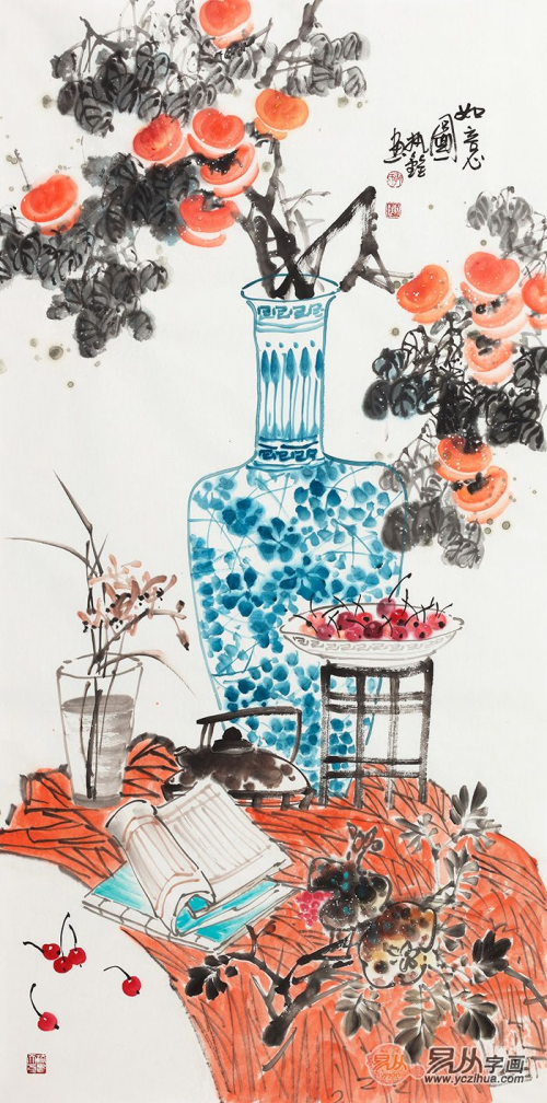 正对大门玄关挂什么画好?挂吉祥画,过吉祥年