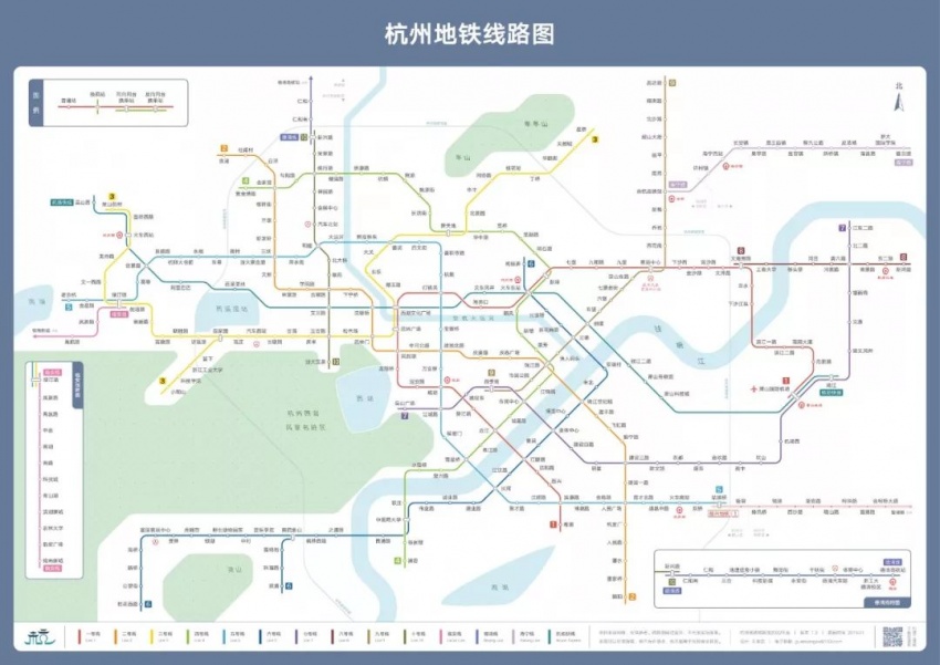 最新杭州最全10条地铁线路图来了