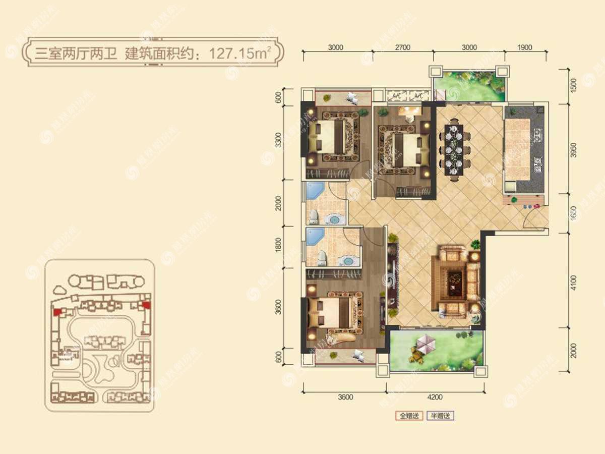 雨母新城三期海棠园a-1户型图