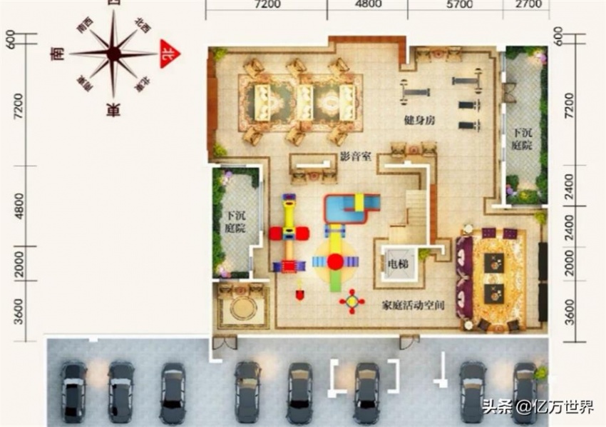 大平层豪华别墅户型图欣赏