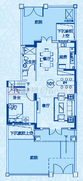 恒大山水城,恒大山水城4室2厅19573㎡户型图,朝向