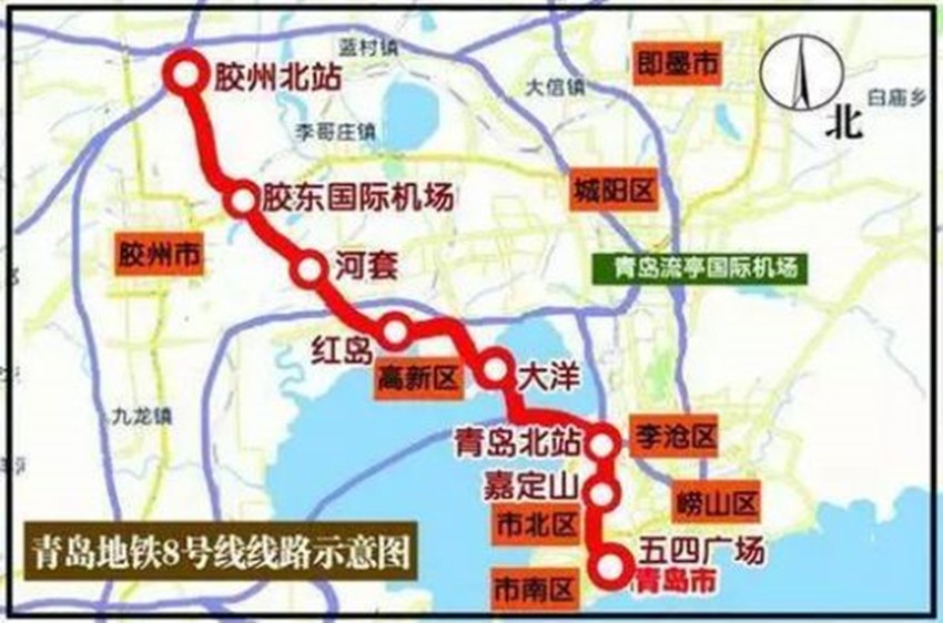 胶州东西大通道线路图图片