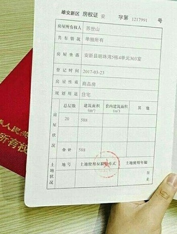 设立雄安新区的消息一公布,就有人在朋友圈晒出了自己的"房产证",好多
