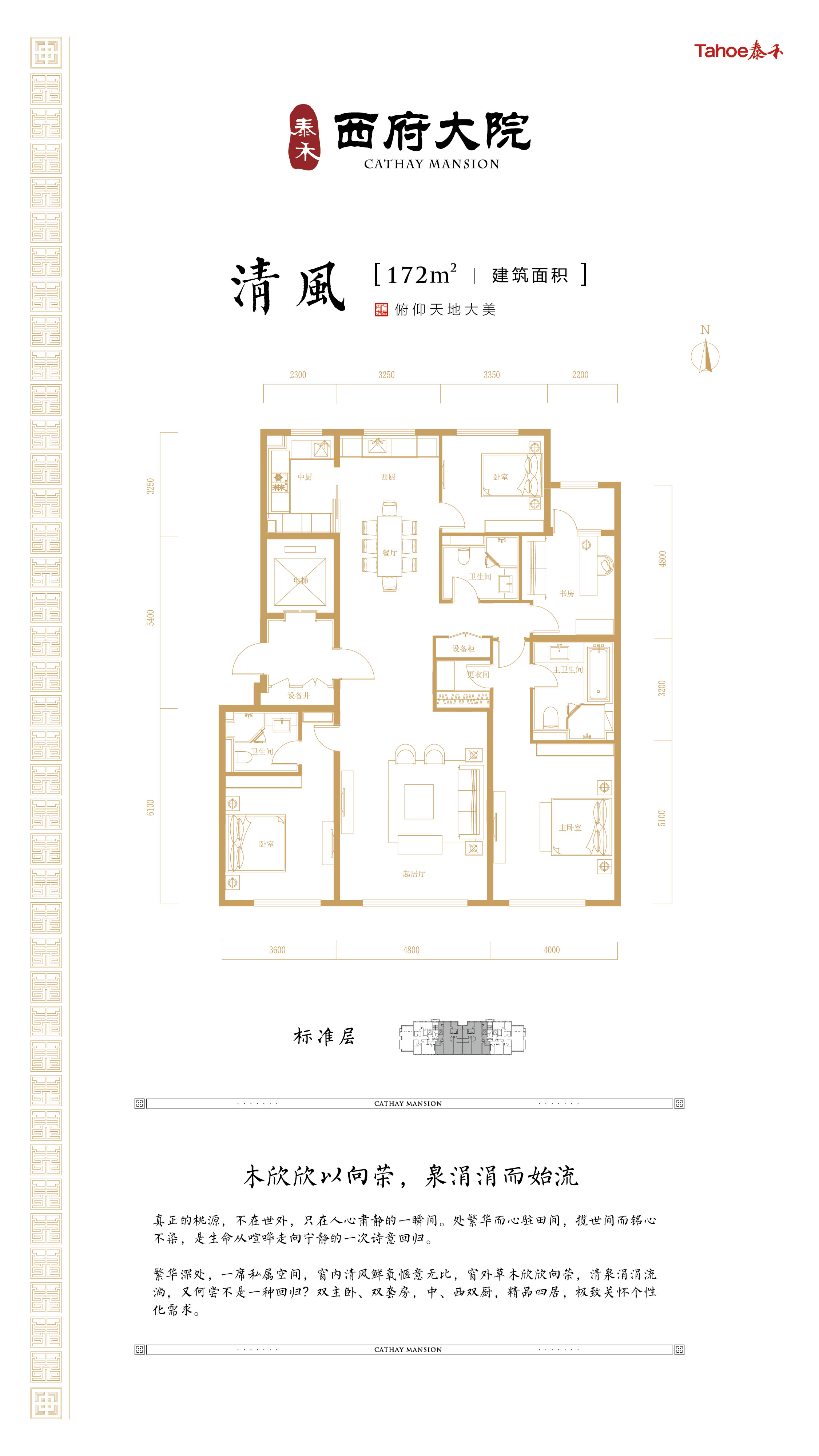 泰禾·金府大院,泰禾·金府大院4室1厅172㎡户型图,朝向-北京凤凰网