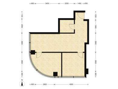 2室2厅1卫 建面 82m²（南,西朝向