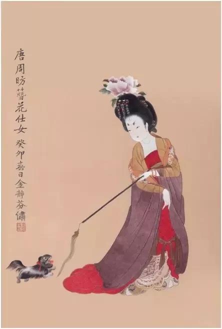 濮惠菊蘇繡作品《簪花仕女圖》8月底即將在中建61錦閱盛啟的蘇繡