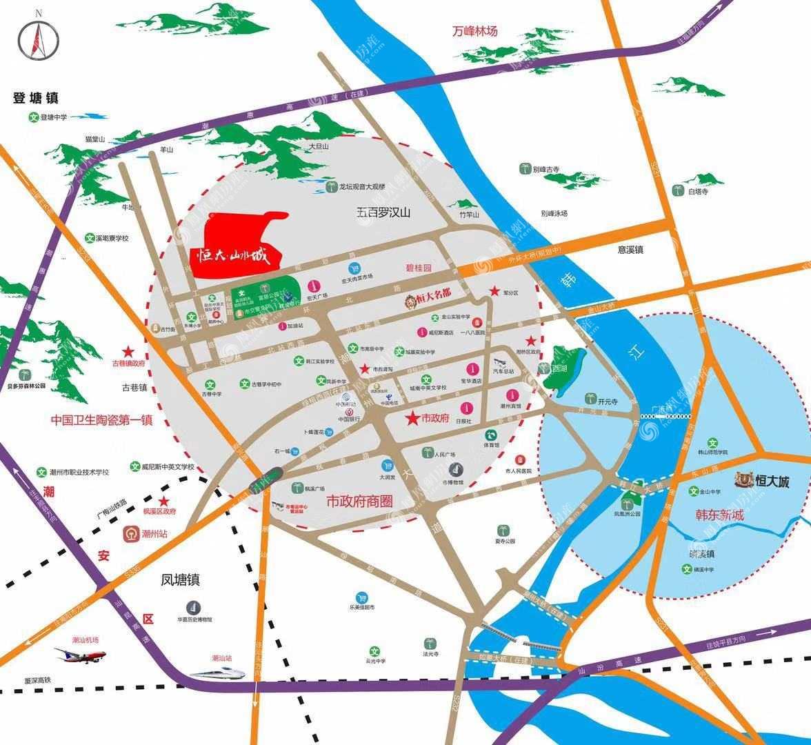 潮州恒大山水城规划图2