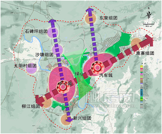 2012年,《柳州市超大城市空间布局规划(2012